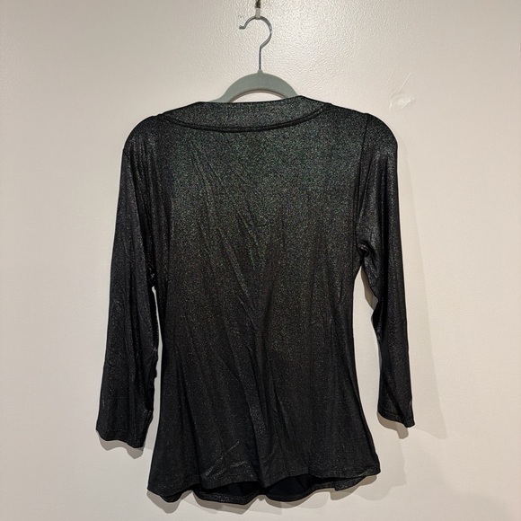 Lauren Ralph Lauren Shimmering Black Blouse - Picture 3 of 3